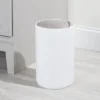 MDesign Plastic Small Round Trash Can Wastebasket, Swing Lid -Lunara Bath Store GUEST 93b1df60 ee70 42cd ae81 72449f4c244b