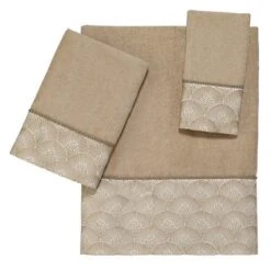 Avanti Deco Shell 3 Pc Towel Set -Lunara Bath Store GUEST 94923046 5a79 4766 995a 541e4f0d4cca