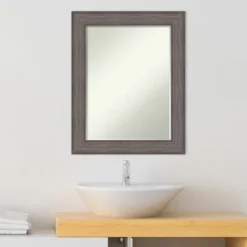 Amanti Art Country Barnwood Petite Bevel Wood Bathroom Wall Mirror 29 X 23 In. 14 Amanti Art Country Barnwood Petite Bevel Wood Bathroom Wall Mirror 29 X 23 In. -Lunara Bath Store GUEST 94f61e1b 9497 4044 9f15 e6d060864a89