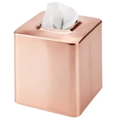 MDesign Metal Square Facial Tissue Box Cover Holder, Light Gray -Lunara Bath Store GUEST 950ee424 d25c 4cc2 b8e4 19ec2bcf116e