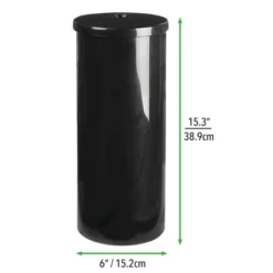 MDesign Toilet Tissue Roll Holder Canister Stand, 3 Rolls -Lunara Bath Store GUEST 9630db32 a819 4c77 8a55 eeaf8b203632