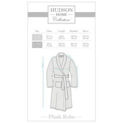 Hudson Home Collection Mens Boy Shawl Collar Plush Robe, Navy, Large X-Large (Lxl) 6 Hudson Home Collection Mens Boy Shawl Collar Plush Robe, Navy, Large X-Large (Lxl) -Lunara Bath Store GUEST 97ea08c2 10aa 4384 99db f61a6fc85fad