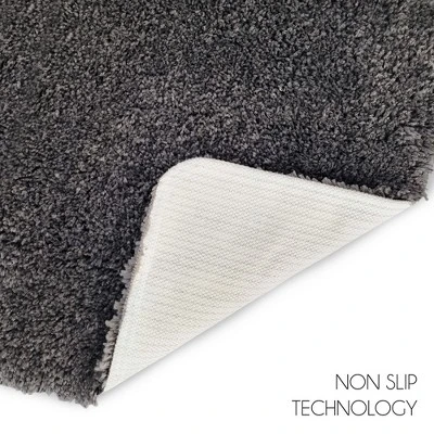 Sussexhome Solid Gray / Dark Gray Bathroom Rugs Sets, Shower Rugs With Toilet Rugs U Shaped, Non Slip Bath Mats, Machine Washable Bath Mat, Absorbent Bath Mat, Bathroom Decor 5 Sussexhome Solid Gray / Dark Gray Bathroom Rugs Sets, Shower Rugs With Toilet Rugs U Shaped, Non Slip Bath Mats, Machine Washable Bath Mat, Absorbent Bath Mat, Bathroom Decor - Image 3