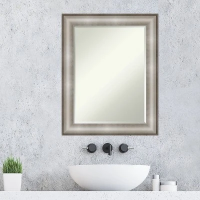 23" X 29" Imperial Framed Bathroom Vanity Wall Rectangle Mirror Silver - Amanti Art 7 23" X 29" Imperial Framed Bathroom Vanity Wall Rectangle Mirror Silver - Amanti Art - Image 6
