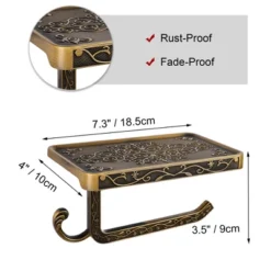 Unique Bargains Wall Mounted With Phone Shelf Waterproof Tissue Fixed Toilet Paper Holders -Lunara Bath Store GUEST 9b803044 e42e 49c5 a8a9 80eef00b173b