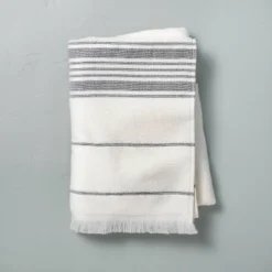 Multistripe Bath Towels Cream/Gray - Hearth & Hand™ With Magnolia -Lunara Bath Store GUEST a3ab88f0 8654 425b a1f7 f62caee554f1