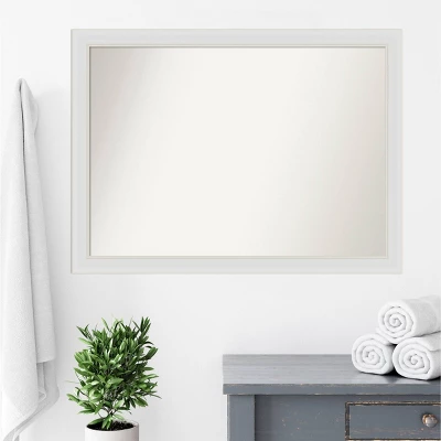 42" X 31" Non-Beveled Flair Narrow Bathroom Wall Mirror Soft White - Amanti Art 10 42" X 31" Non-Beveled Flair Narrow Bathroom Wall Mirror Soft White - Amanti Art - Image 8