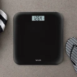Digital Lightweight Bathroom Scale Black - Taylor