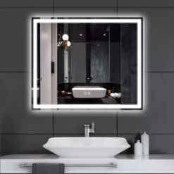 HOMLUX Dimmable Rectangular LED Bathroom Mirror Auto-off Anti-fogging And 3 Color With Smart Touch Control -Lunara Bath Store GUEST a6bc6fec fb2a 4335 b3b4 4d6ec3b6ef77