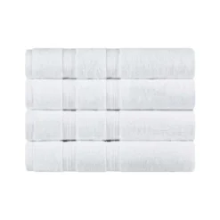 Smart Dry 4 Piece Plush Quick-Drying Highly-Absorbent Solid 100% Cotton Bath Towel Set By Blue Nile Mills -Lunara Bath Store GUEST a7f164d3 9d4a 4324 b14a 3f30b302bd44