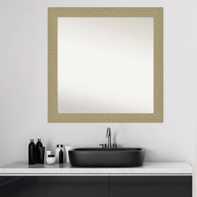 30" X 30" Non-Beveled Mosaic Bathroom Wall Mirror Gold - Amanti Art 9 30" X 30" Non-Beveled Mosaic Bathroom Wall Mirror Gold - Amanti Art - Image 7