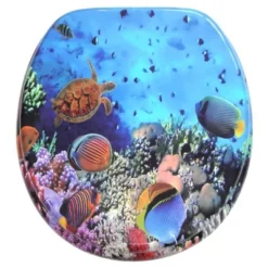 Sanilo Round Molded Wood Toilet Seat With No Slam, Slow, Soft Close Lid, Stainless Steel Hinges, Unique Fun Decorative Design, Vintage Wood Grain -Lunara Bath Store GUEST abc498af a8d3 4bce b309 7193dcfd0e77