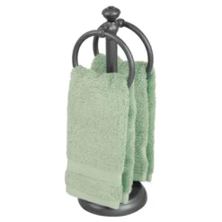 MDesign Metal Fingertip Towel Holder For Bath Vanity Countertop, 2 Pack -Lunara Bath Store GUEST ac48ffee 7e7c 4242 befa 610914c416d8