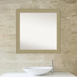 30" X 30" Non-Beveled Mosaic Bathroom Wall Mirror Gold - Amanti Art 14 30" X 30" Non-Beveled Mosaic Bathroom Wall Mirror Gold - Amanti Art -Lunara Bath Store GUEST ad8b8104 2181 4b0a 8058 8a85c0c8a72d