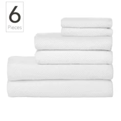 Nate Home By Nate Berkus Cotton Textured Weave Bath Towel Set -Lunara Bath Store GUEST aef982e9 f758 48c6 bd6d f3e81ec2bf5e