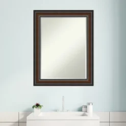 Amanti Art Cyprus Walnut Petite Bevel Wood Bathroom Wall Mirror 28.75 X 22.75 In. 15 Amanti Art Cyprus Walnut Petite Bevel Wood Bathroom Wall Mirror 28.75 X 22.75 In. -Lunara Bath Store GUEST b00d86a9 831b 4143 862f 854336b4281e