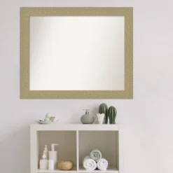 32" X 26" Non-Beveled Mosaic Bathroom Wall Mirror Gold - Amanti Art -Lunara Bath Store GUEST b11d9545 d504 43a9 9823 70d343b0140a