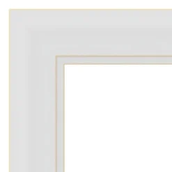 42" X 31" Non-Beveled Flair Narrow Bathroom Wall Mirror Soft White - Amanti Art 11 42" X 31" Non-Beveled Flair Narrow Bathroom Wall Mirror Soft White - Amanti Art -Lunara Bath Store GUEST b1db2126 1a51 4a68 a056 4ffb394a29b3