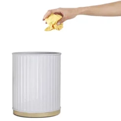 Bathroom Wastebasket Gold - Nu Steel -Lunara Bath Store GUEST b40409da 6352 4400 88ff 719a3851bb2e