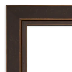 41" X 29" Non-Beveled Lara Wood Bathroom Wall Mirror Bronze - Amanti Art -Lunara Bath Store GUEST b54fac1d ef93 48c2 8176 a652f0204d85