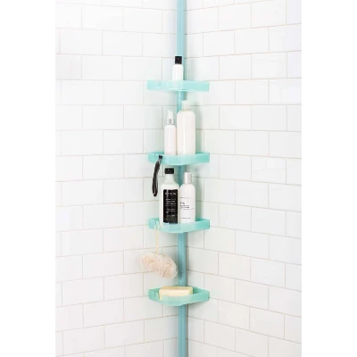 4 Tier Tension Corner Shower Caddy - Bath Bliss 3 4 Tier Tension Corner Shower Caddy - Bath Bliss