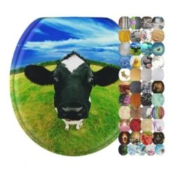 Sanilo Round Molded Wood Toilet Seat With No Slam, Slow, Soft Close Lid, Stainless Steel Hinges, Unique Fun Decorative Design, Vintage Wood Grain -Lunara Bath Store GUEST b6afe83c b33f 4c35 b20d c686b8f4abe7