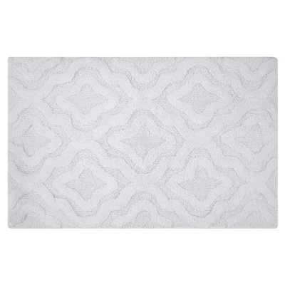 Link Bath Rug 220 GSF Soft Plush Cotton Non Skid Back White By Knightsbridge 5 Link Bath Rug 220 GSF Soft Plush Cotton Non Skid Back White By Knightsbridge - Image 3