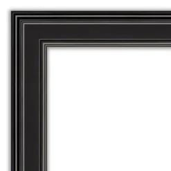 42" X 30" Non-Beveled Ridge Black Bathroom Wall Mirror - Amanti Art 11 42" X 30" Non-Beveled Ridge Black Bathroom Wall Mirror - Amanti Art -Lunara Bath Store GUEST ba4454f4 8e7a 4e2b 925c 09c53121a207