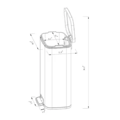 45L Rectangular Step Trash Can - Brightroom™ 12 45L Rectangular Step Trash Can - Brightroom™ -Lunara Bath Store GUEST bc44a777 3ad8 456c b42b 05cf0b17d67c