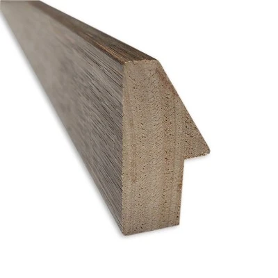 37" X 25" Non-Beveled Hardwood Wedge Wood Bathroom Wall Mirror Mocha Brown - Amanti Art 3 37" X 25" Non-Beveled Hardwood Wedge Wood Bathroom Wall Mirror Mocha Brown - Amanti Art