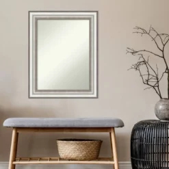 23" X 29" Non-Beveled Salon Silver Bathroom Wall Mirror - Amanti Art 13 23" X 29" Non-Beveled Salon Silver Bathroom Wall Mirror - Amanti Art -Lunara Bath Store GUEST be276d78 0677 4197 ac84 4bf7854d8231