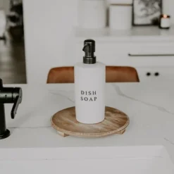 Sweet Water Decor White Stoneware Dish Soap Dispenser - 15oz