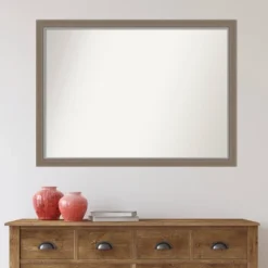 41" X 30" Non-Beveled Eva Narrow Bathroom Wall Mirror Brown - Amanti Art -Lunara Bath Store GUEST c32ab46a 14ba 479b 9703 8947189c4c32