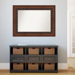 46" X 34" Non-Beveled Decorative Bathroom Wall Mirror Bronze - Amanti Art -Lunara Bath Store GUEST c363b3ee 17aa 4259 a89a 02e98b1d9a6e