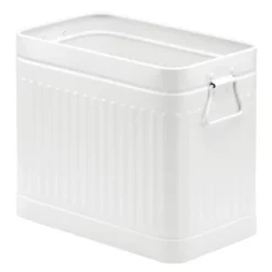 MDesign Metal Rectangle Trash Can Wastebasket, Garbage Bin, Handles -Lunara Bath Store GUEST c37c17fc b2ae 4be9 852c 9902bc496d57