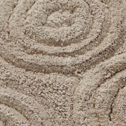 Knightsbridge Beautiful Circle Design Premium Quality Year Round Cotton With Non-Skid Back Bath Rug Stone -Lunara Bath Store GUEST c4d171af 95a5 4a25 bc9f d1d6d1e27495