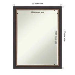Amanti Art Ashton Black Petite Bevel Wood Bathroom Wall Mirror 26.5 X 20.5 In. -Lunara Bath Store GUEST c71b30c1 b2af 4236 a6e0 db54915a37bd