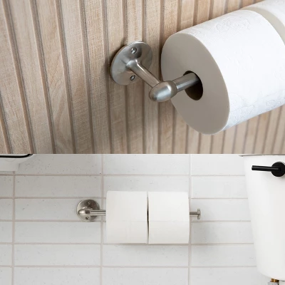 Aviano Hardware Wall Mounted Metal Paper Towel Holder - Silver 3 Aviano Hardware Wall Mounted Metal Paper Towel Holder - Silver