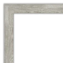 Amanti Art Dove Greywash Narrow Petite Bevel Bathroom Wall Mirror 27.5 X 21.5 In.