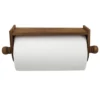 Home Basics Quick Install Rustic Pine Wood Wall Mounted Paper Towel Holder With Flat Top, Brown -Lunara Bath Store GUEST c92f24fe 9858 4270 8224 df9e1242c4f3