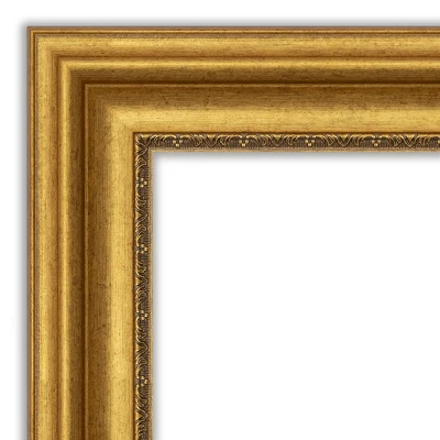 32" X 32" Non-Beveled Parlor Bathroom Wall Mirror Gold - Amanti Art 4 32" X 32" Non-Beveled Parlor Bathroom Wall Mirror Gold - Amanti Art - Image 2