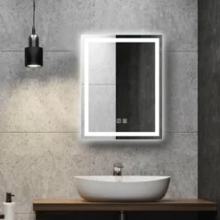 HOMLUX Dimmable Rectangular LED Bathroom Mirror Auto-off Anti-fogging And 3 Color With Smart Touch Control -Lunara Bath Store GUEST cb4a5d57 8f20 4a43 a3e3 babec08de4a4