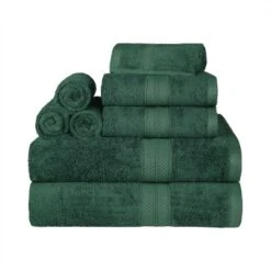 8 Piece Assorted Bath Towel Set, Rayon From Bamboo And Cotton, Ultra-Soft Plush Quick Drying, Solid Terry Towels With Dobby Border By Blue Nile Mills 27 8 Piece Assorted Bath Towel Set, Rayon From Bamboo And Cotton, Ultra-Soft Plush Quick Drying, Solid Terry Towels With Dobby Border By Blue Nile Mills -Lunara Bath Store GUEST cb72c2cf 9618 4f81 9d01 0593d9cd7be7