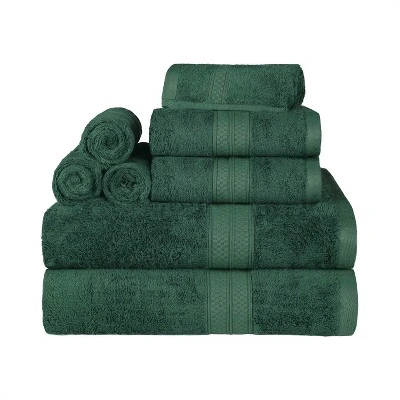 8 Piece Assorted Bath Towel Set, Rayon From Bamboo And Cotton, Ultra-Soft Plush Quick Drying, Solid Terry Towels With Dobby Border By Blue Nile Mills 14 8 Piece Assorted Bath Towel Set, Rayon From Bamboo And Cotton, Ultra-Soft Plush Quick Drying, Solid Terry Towels With Dobby Border By Blue Nile Mills - Image 12