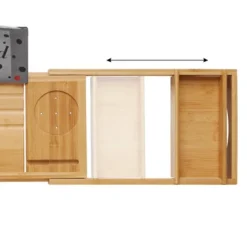 Casafield Bathtub Caddy, Expandable Bamboo Bath Tray And Tub Organizer For Bathroom -Lunara Bath Store GUEST cba4942b c485 41cb 9e89 5f52031d683c