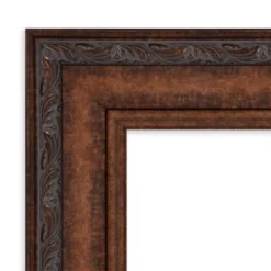 46" X 34" Non-Beveled Decorative Bathroom Wall Mirror Bronze - Amanti Art -Lunara Bath Store GUEST cbf57a3c 8714 42df a624 d4e8a432bbf5