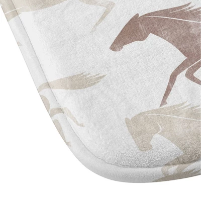 Little Arrow Design Co. Wild Horses Heavy Memory Foam Bath Mat Tan - Deny Designs 4 Little Arrow Design Co. Wild Horses Heavy Memory Foam Bath Mat Tan - Deny Designs - Image 2