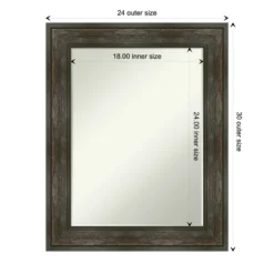 Amanti Art Rail Rustic Char Petite Bevel Bathroom Wall Mirror 29.75 X 23.75 In. 10 Amanti Art Rail Rustic Char Petite Bevel Bathroom Wall Mirror 29.75 X 23.75 In. -Lunara Bath Store GUEST ce96bacc 36b2 451c a194 1cf649a87200
