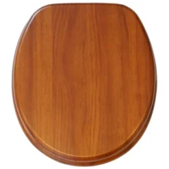 Sanilo Round Molded Wood Toilet Seat With No Slam, Slow, Soft Close Lid, Stainless Steel Hinges, Unique Fun Decorative Design, Vintage Wood Grain -Lunara Bath Store GUEST cfbfe374 7aac 47a7 a7dd 28cc8384559f