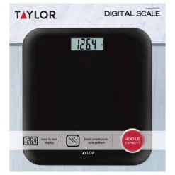 Digital Lightweight Bathroom Scale Black - Taylor -Lunara Bath Store GUEST d0c1eaa4 17f1 4841 8fd5 32bef08465e8